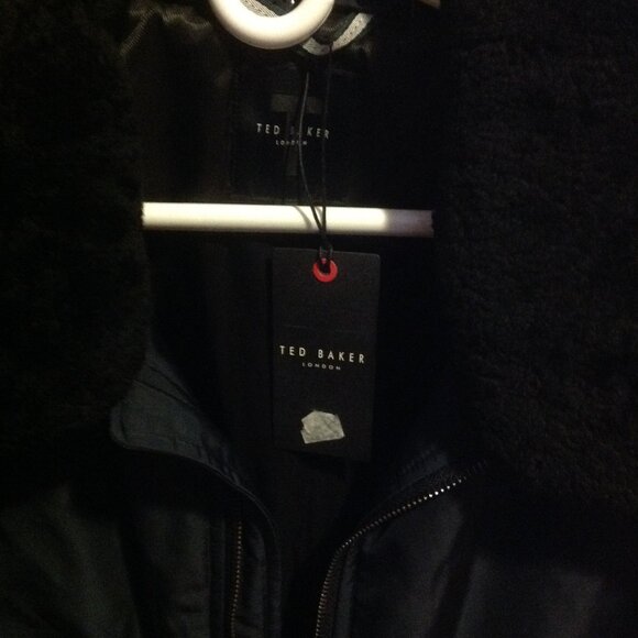 Ted Baker Men's Navy Zip Up Bomber Jacket - X-Large (EU5) - New With Tags - Picture 9 of 11